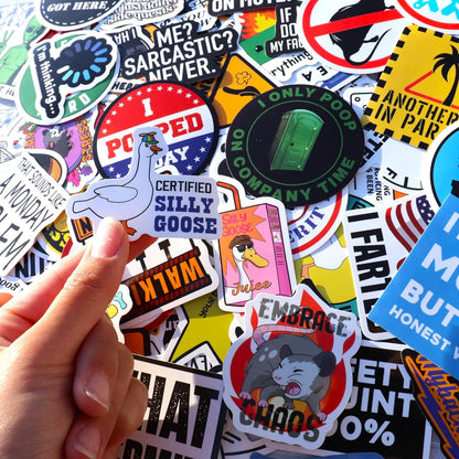 200 Pcs Funny Stickers for Adults (Dirty) by Puraesla - Meme Water Bottles Sticker Pack Waterproof Cool Accesory for Laptop, Hard Hats, Sarcastic, Scrapbooking Decals