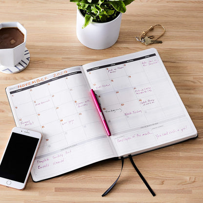 Amazon Basics(6 Months)Undated Planner - 8.5 Inch x 11 Inch, Soft Cover