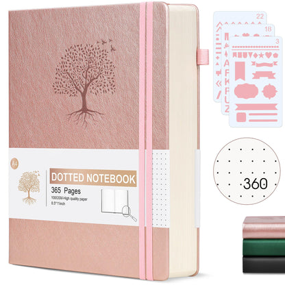 Lined Journal Notebook -365 Pages A5 Thick Journals for Writing Ruled Notebook, Hardcover Leather Journal for Women Men Daily Journal Notebook for Work, Note Taking, 100Gsm Lined Paper( 5.75'' X 8.38'' Green)