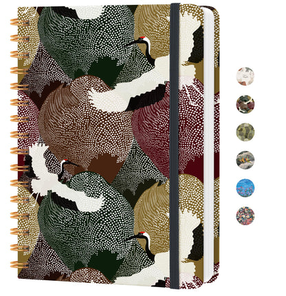 Lined Spiral Journal Notebook, A5 College Ruled Notebook for Note-Taking