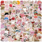 60pcs Coquette Stickers Cute Vinyl Laptop Stickers, Waterproof Aesthetic Stickers, Pink Sticker Pack for Girls Water Bottles Laptop Computer Phone Guitar (60 Coquette Stickers)