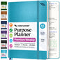 Roterunner Purpose Planner Notebook A5 5.8”x8.3” Undated 2026 Daily Weekly and Monthly Productivity Goal Setting Tool for Work Home ADHD Planner for Adults Self Care Journal (Tan Hardcover)