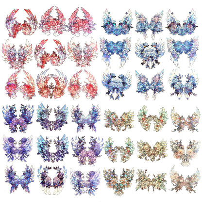 160Pcs Natural Flower Stickers for Scrapbooking,Self-Adhesive Transparent Flower Stickers Scrapbook Supplies Journaling Supplies for Adult Card Making Letters DIY Water Bottle Cards Decoration