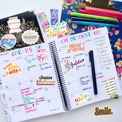 300PCS Motivational Stickers, Inspirational Words Decals