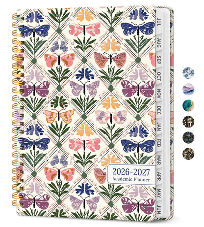 Planner 2026-2027, Jul 2026-Jun 2027 Academic Monthly & Weekly Planner