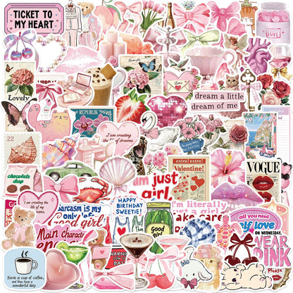 Aesthetic Downtown Girls Stickers Pack Trendy Y2K Stickers(50)