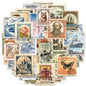 PRSTINCOL Vintage Journaling Stickers,Scrapbook Supplies for Planners,100Pcs Junk Journal Supplies with Antique Map Prints, Distressed Edges for Teenagers Adults