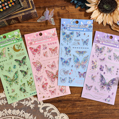 2 Sets 400+ PCS Stickers for Scrapbooking, Self-Adhesive Scrapbook Stickers Supplies Journal, Plants Vintage Aesthetic Sticker Art Diary Card Craft Gifts Planner Notebook,Spring&Flower