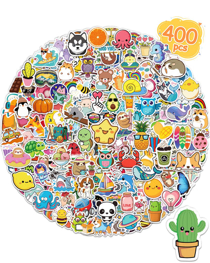 300 Pcs Stickers for Kids, Cute Vinyl Waterproof Stickers for Water Bottle