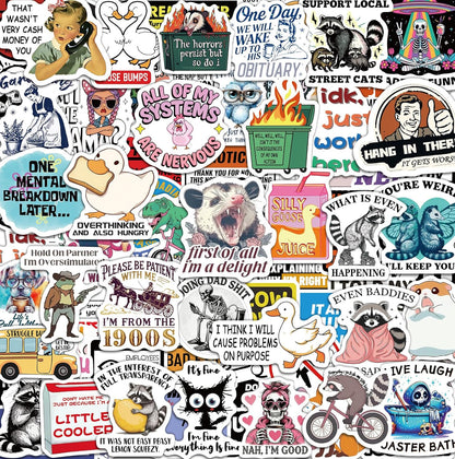 300 Pcs Funny Stickers for Adults, Sticker Pack for Water Bottle Laptop