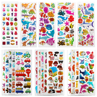 Puffy 3D Sticker for Kid & Toddler 500+ Variety Pack Cute Scrapbook Sticker