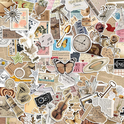 300 Pcs Vintage Stickers, Junk Journal Supplies, Cute Stickers for Journaling Supplies, Junk Journal Supplies, DIY Paper Crafts, Water Bottle Laptop Computer