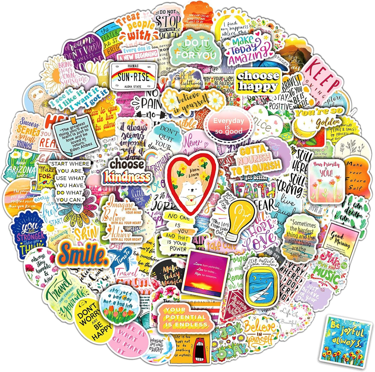 300PCS Motivational Stickers, Inspirational Words Decals