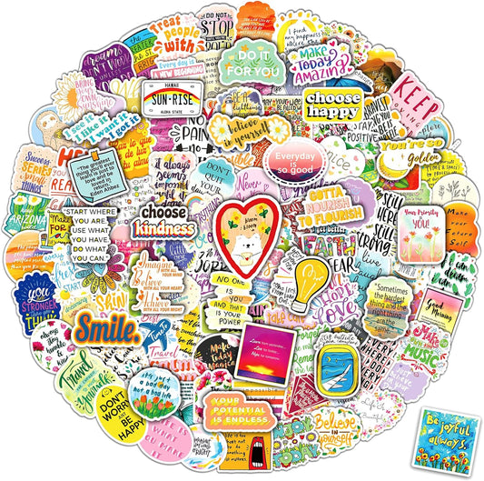 300PCS Motivational Stickers, Inspirational Words Decals