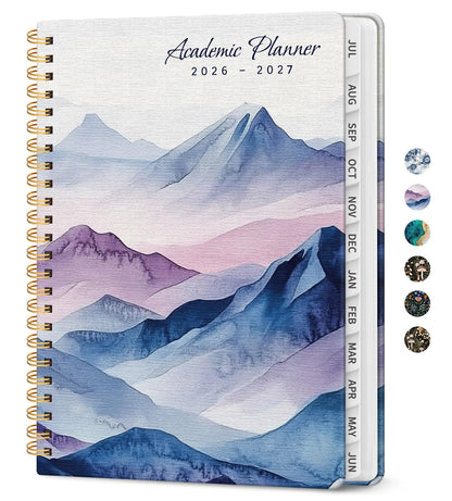 Planner 2026-2027, Jul 2026-Jun 2027 Academic Monthly & Weekly Planner