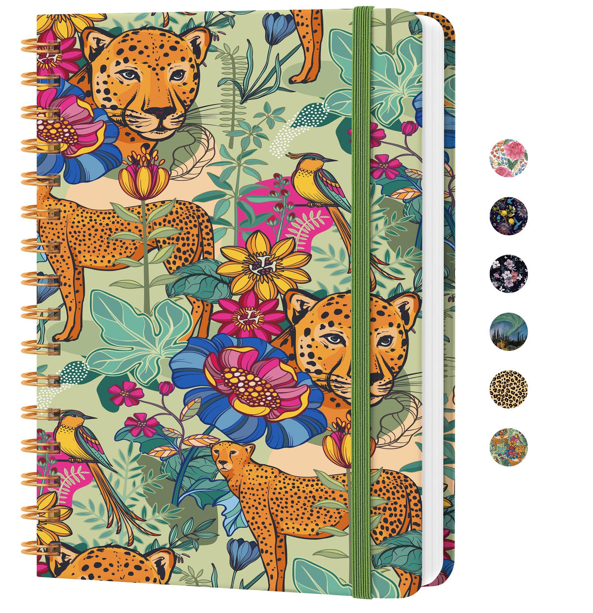 Lined Spiral Journal Notebook, A5 College Ruled Notebook for Note-Taking