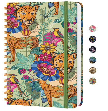 Lined Spiral Journal Notebook, A5 College Ruled Notebook for Note-Taking