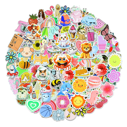 200 Pcs Cute Aesthetic Water Bottle Stickers for Kids, Waterproof Vinyl