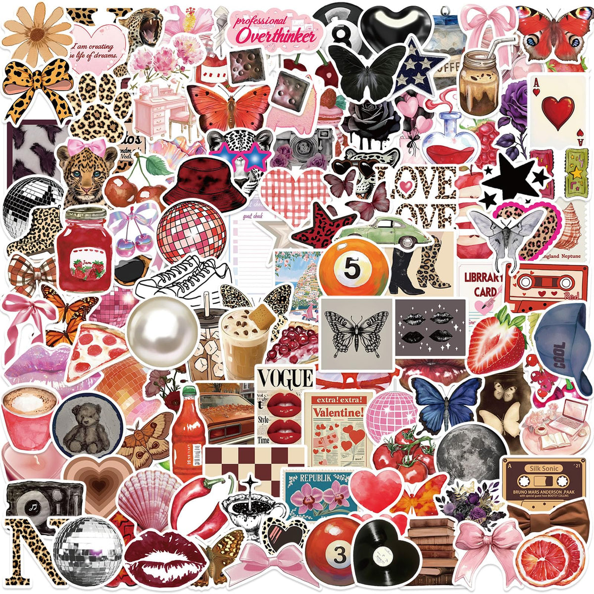 Aesthetic Downtown Girls Stickers Pack Trendy Y2K Stickers(50)