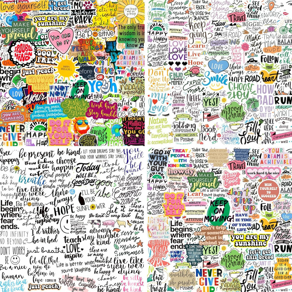 300PCS Motivational Inspirational Stickers for Scrapbook Planner Journaling