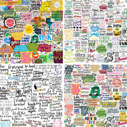 300PCS Motivational Inspirational Stickers for Scrapbook Planner Journaling