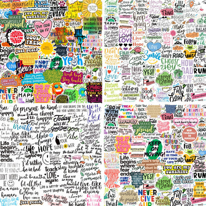 300PCS Motivational Inspirational Stickers for Scrapbook Planner Journaling