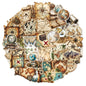 PRSTINCOL Vintage Journaling Stickers,Scrapbook Supplies for Planners,100Pcs Junk Journal Supplies with Antique Map Prints, Distressed Edges for Teenagers Adults