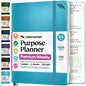 Roterunner Purpose Planner Notebook A5 5.8”x8.3” Undated 2026 Daily Weekly and Monthly Productivity Goal Setting Tool for Work Home ADHD Planner for Adults Self Care Journal (Tan Hardcover)
