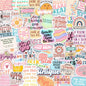 300PCS Affirmation Stickers by Puraesla - Holographic Motivational Sticker Pack, Positive Journal Encouraging Shiny Quotes for Kids, Teachers, Classroom, Waterproof Scrapbook Supplies