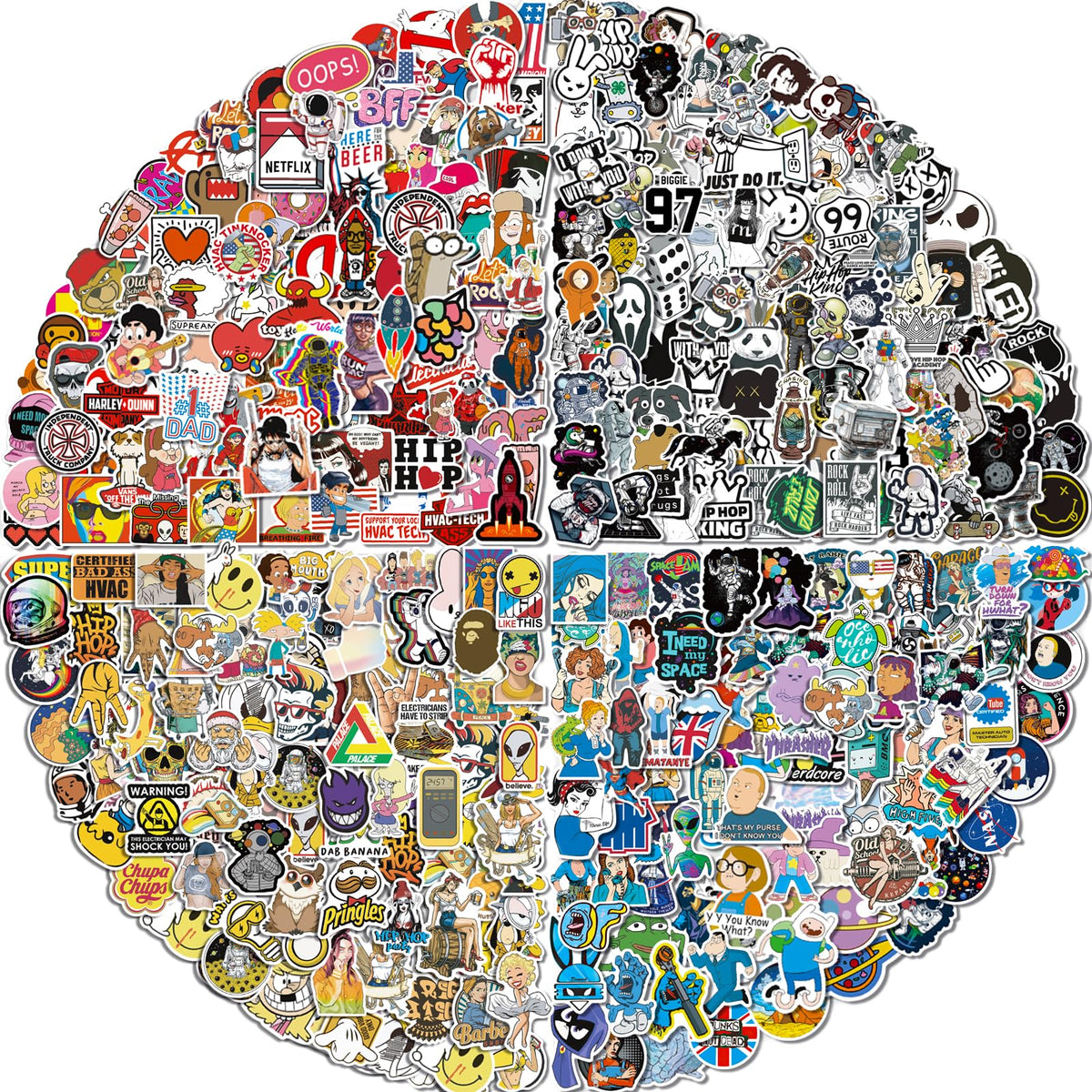 Arme Cute Stickers Bulk, Waterproof Stickers for Water Bottles Pack 600PCS