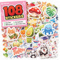 Cute Stickers for Kids Classroom Decor - 108pc Kawaii Water Bottle Stickers for Teens - Waterproof Vinyl Teacher Reward Stickers for Water Bottles - Back to School Supplies - Classroom Must Haves