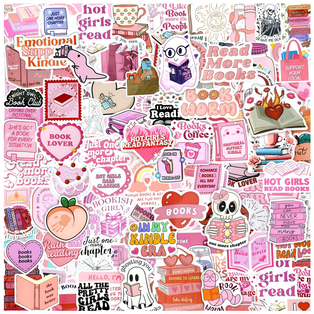 200 Pcs Cute Aesthetic Water Bottle Stickers for Kids, Waterproof Vinyl
