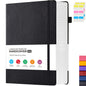 A4 Lined Journal Notebook, 320 Pages Large College Ruled Notebook, Hardcover Faux Leather Notebook with 100Gsm Thick Pages for Writing Women, Professional Business Notebook, 8.5 X 11In, Back to School