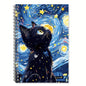 1pc Starry Sky And Black Cat Spiral Notebook Journal, Mixed Color, Paper Material, with Scrapbook Kit, for School Office Supplies, Friend, Coworker, Women, Me