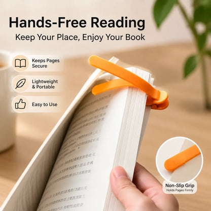 Set of 3 Flexible Silicone Bookmarks with Smooth-Glide Clipping Mechanism – Lightweight, Non-Slip, Page-Safe Reading Aids for Adults, Teens, and Children – Ideal for Novels, Textbooks, Journals, and Gift Sets