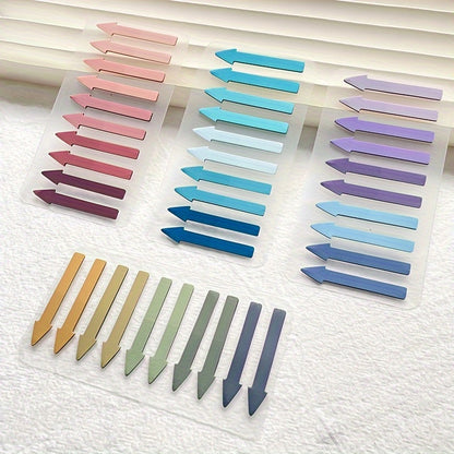 1pc of 200pcs PET ultra-thin arrow-shaped index stickers, translucent colored highlighters, bookmarks