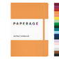 PAPERAGE Thread Bound Dotted Page Hardcover Bullet Journal Notebook - Faux Leather Cover, 100GSM Penready Thick Paper, 160 Pages, 5.6"x8" Portable, Elastic Band, Inner Pocket, Sticker Labels, Blank Journal, Office Stationery for Students