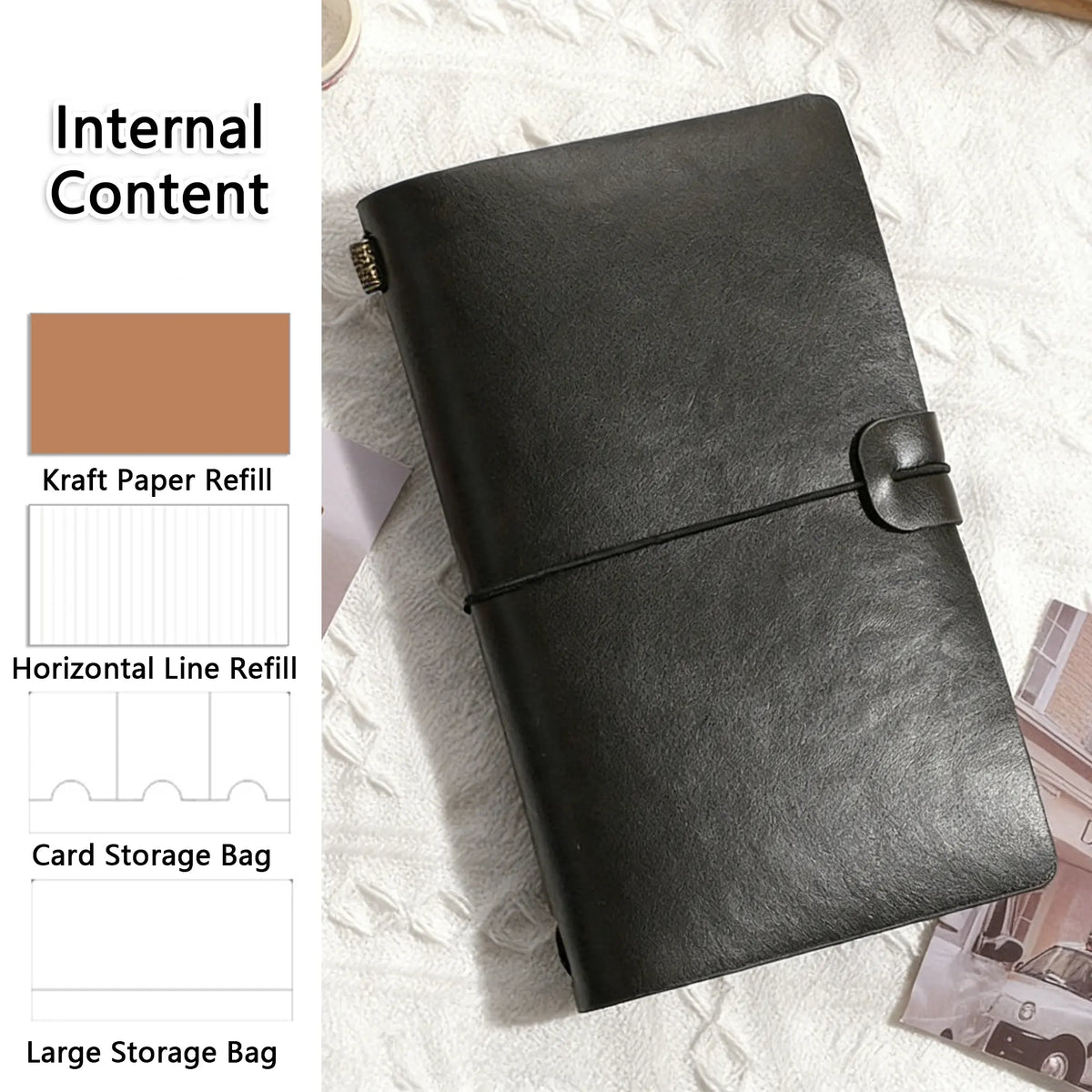 Durable Notebook, Vintage Style Portable Travel Diary, Hardcover Journal, Home School Office Stationery Supplies, Stationery Gift, Hardcover Notebooks