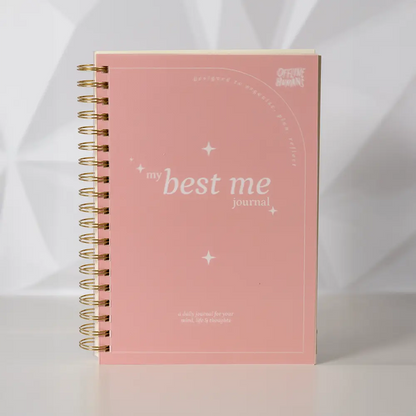 Natalies Outlet My Best Me Journal - A4+ Spiral Bound Quarterly Planner with 252 Pages for Daily Reflections & Productivity - Comfortable Writing Experience - 80 gsm Paper - 11 Sections for Organization - Personal Organizer Book