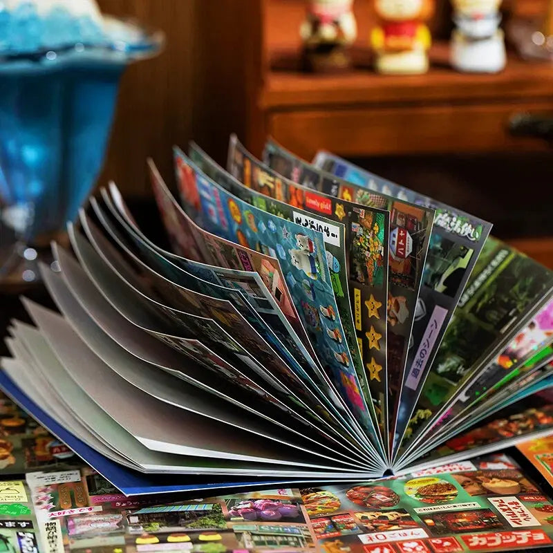 990+ Pcs 30 Sheets Japanese Sticker Book & European Classic (Single/Bundle) - Premium Cut-Out Dreamcore Decals for Journaling Scrapbooking DIY Crafts