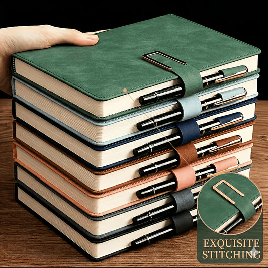 Set of 8 (4 Colors) A5 Leather-Bound Notebooks with 200 Pages, Featuring Lined Pages And Index Stickers, Made from 80 GSM Thick Durable Paper, Suitable for School Or Office Use, Perfect for Back-To-School Supplies, And Great As Gifts for Halloween