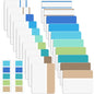 Bright Sticky Index Tabs, 500 Tabs (21 Sets), Office Stationery for Page Marking, Notebooks, Binders, Books