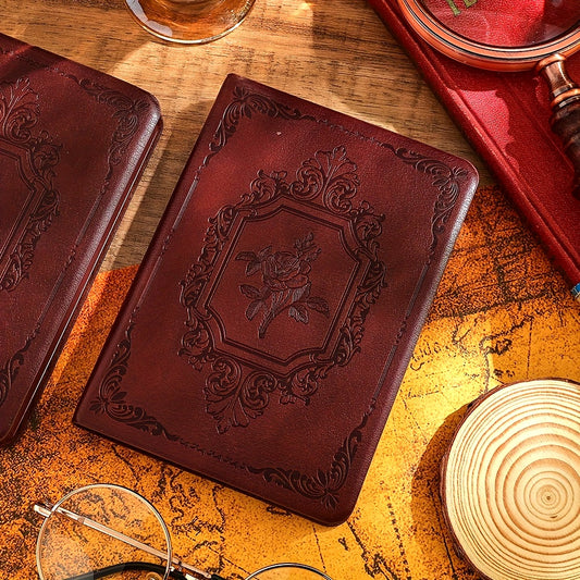 A Compact And Portable Writing Diary Made of Vintage PU Leather, Featuring 144 Lined Sheets. This Premium Planner Is Perfect for Monthly Scheduling And Is Suitable for Use at School, The Office, Or Home, Measuring 14.5*10.5Cm (5.71*4.13 Inches)