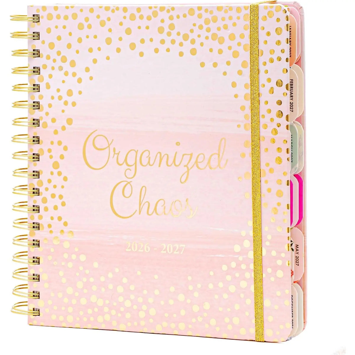 18 Month Hard Cover Planners/Calendars 10" x 10", January 2026 - June 2027 - Daily, Weekly & Monthly Organizer with Pens, Stickers, and a Sturdy Cover - Blessed