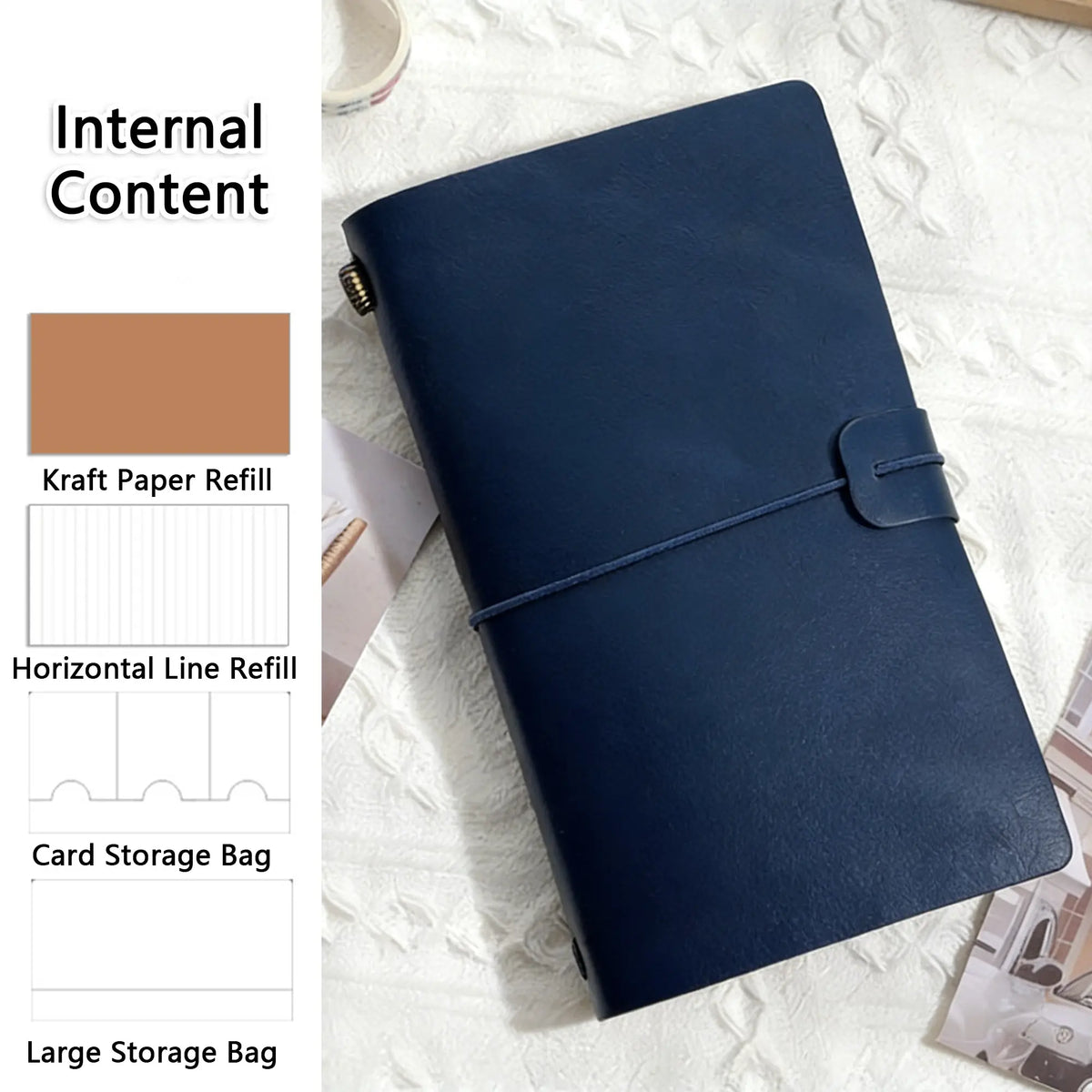 Durable Notebook, Vintage Style Portable Travel Diary, Hardcover Journal, Home School Office Stationery Supplies, Stationery Gift, Hardcover Notebooks