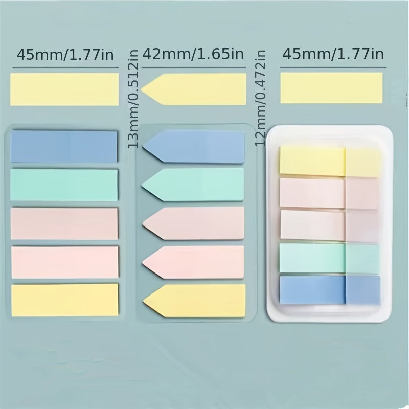 100pcs Portable And Practical Stickers - Creative Instruction Markers For Students, Index And Note Stickers, Small Strip Plastic Bookmark Stickers