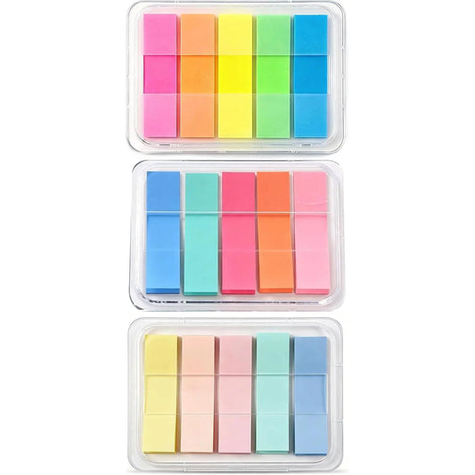 300-Count Aesthetic Mini Size Sticky Tabs, Colorful Transparent Page Markers & Flags, Index Note Stickers for Books, Notebooks & Reading Pop-Up Tab Set