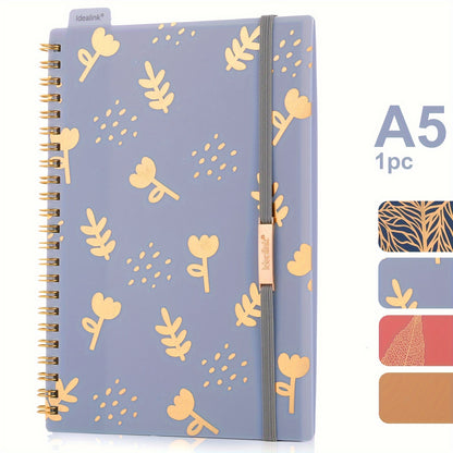 1pc/4pcs, A5/A6, 160Pages, Coil Spiral Notebook, PP Study Planner, Multi-Color Journal, Budget Book, Stationery, Teacher Supplies, Office Supplies, Back to School