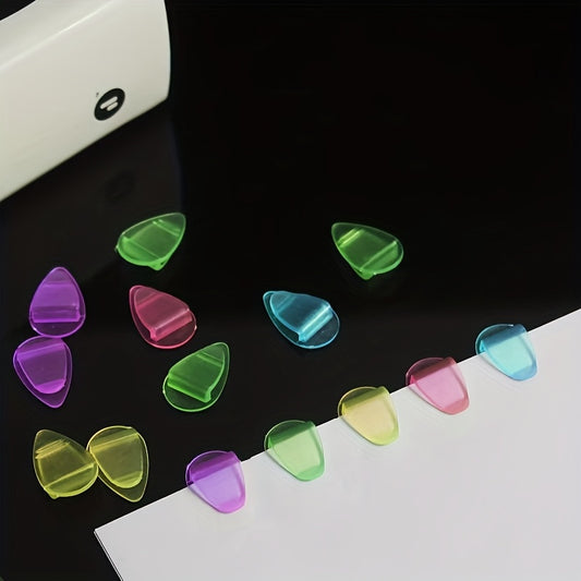 24pcs/12pcs Color Mini Bill Clip, Melon Seed Shaped Clip, Label Clip, DIY File Index Classification Clip Bookmark Clip, Office and Study Supplies