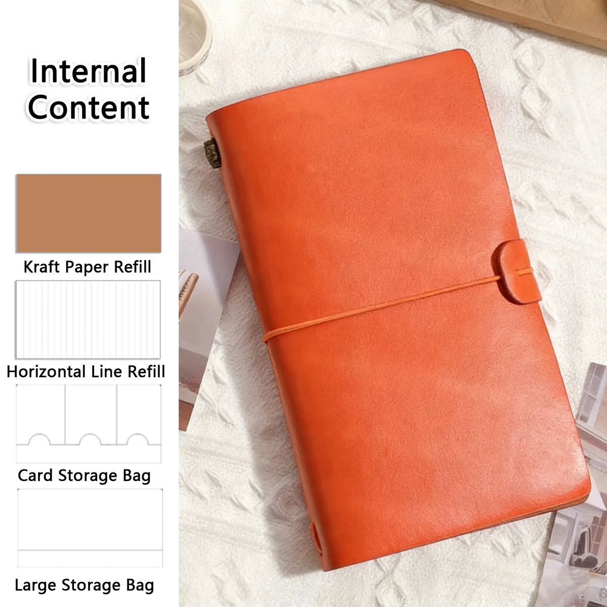 Durable Notebook, Vintage Style Portable Travel Diary, Hardcover Journal, Home School Office Stationery Supplies, Stationery Gift, Hardcover Notebooks